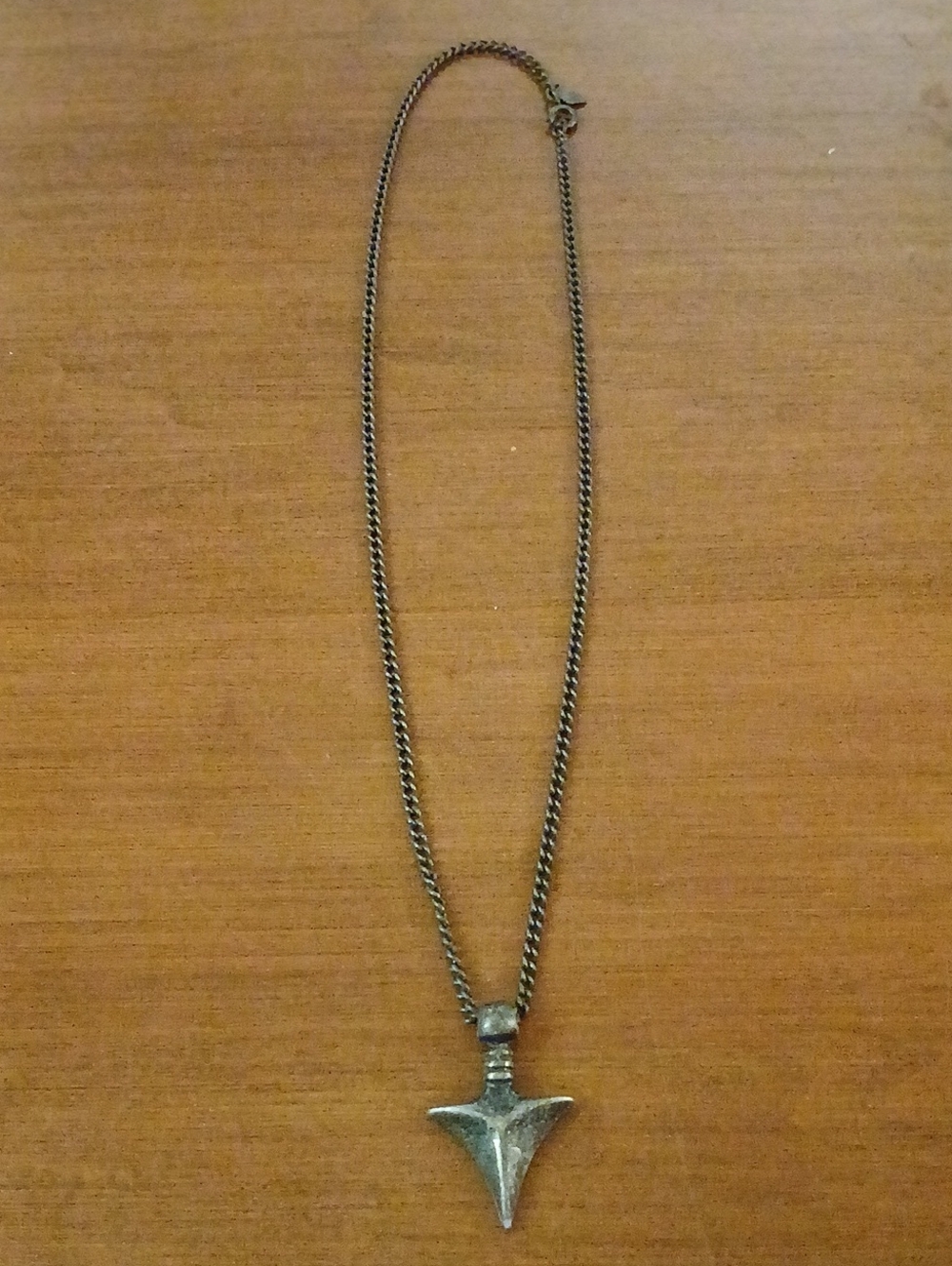Silver-Tone Arrowhead Pendant Necklace